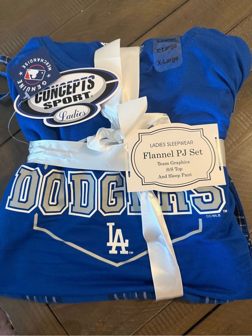 Concepts Sport Ladies Los Angeles Dodgers Blue Flannel PJ Set